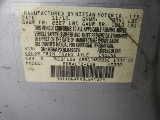 Photo 11 VIN: 3N1AB6APXBL649374 - NISSAN SENTRA 