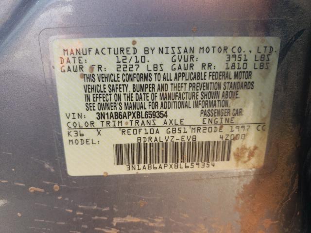 Photo 9 VIN: 3N1AB6APXBL659354 - NISSAN SENTRA 2.0 