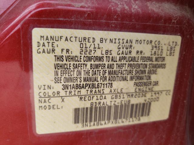 Photo 9 VIN: 3N1AB6APXBL671178 - NISSAN SENTRA 2.0 