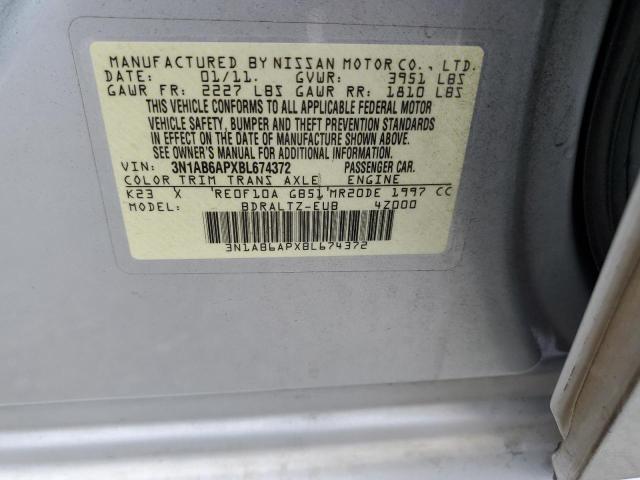 Photo 12 VIN: 3N1AB6APXBL674372 - NISSAN SENTRA 2.0 