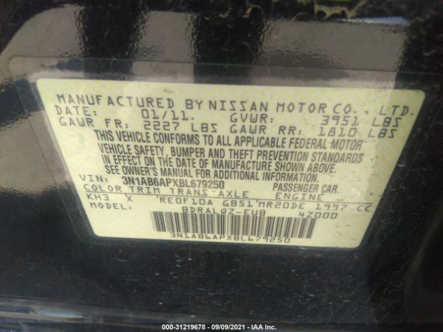 Photo 8 VIN: 3N1AB6APXBL679250 - NISSAN SENTRA 