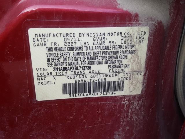 Photo 9 VIN: 3N1AB6APXBL713736 - NISSAN SENTRA 2.0 