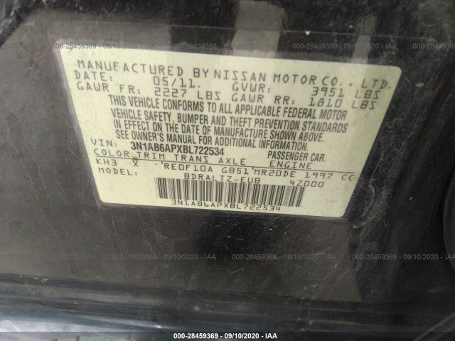 Photo 8 VIN: 3N1AB6APXBL722534 - NISSAN SENTRA 