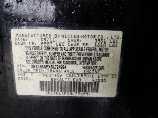 Photo 11 VIN: 3N1AB6APXBL724994 - NISSAN SENTRA 