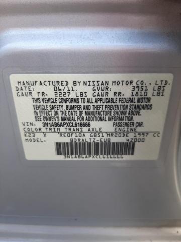 Photo 9 VIN: 3N1AB6APXCL616666 - NISSAN SENTRA 2.0 