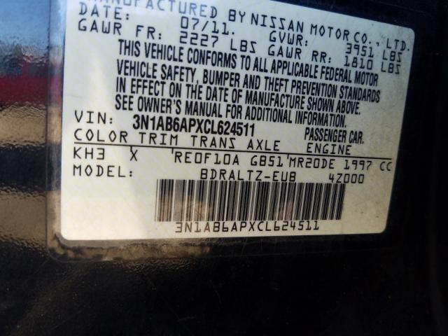 Photo 9 VIN: 3N1AB6APXCL624511 - NISSAN SENTRA 2.0 