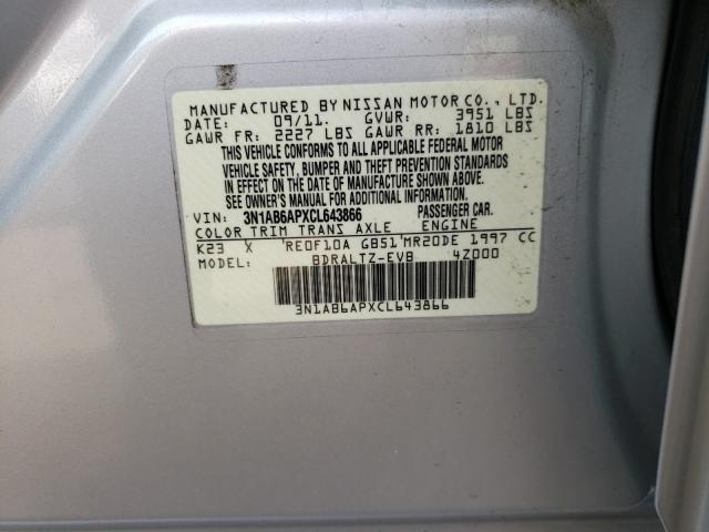 Photo 9 VIN: 3N1AB6APXCL643866 - NISSAN SENTRA 2.0 