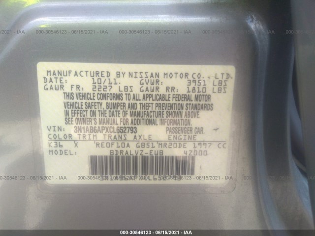 Photo 8 VIN: 3N1AB6APXCL652793 - NISSAN SENTRA 