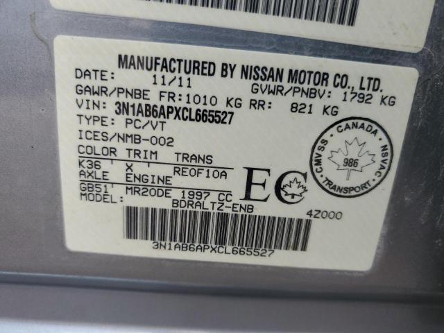 Photo 12 VIN: 3N1AB6APXCL665527 - NISSAN SENTRA 2.0 