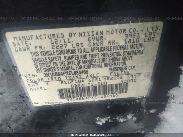 Photo 8 VIN: 3N1AB6APXCL684465 - NISSAN SENTRA 