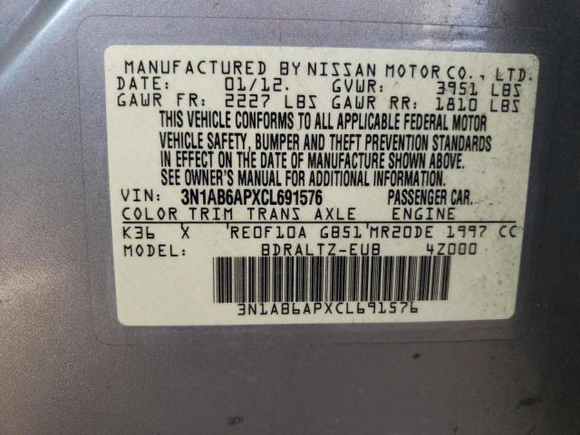 Photo 11 VIN: 3N1AB6APXCL691576 - NISSAN SENTRA 2.0 