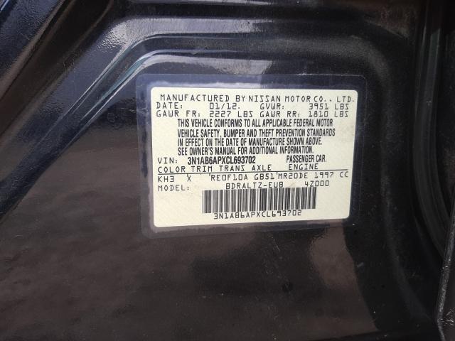 Photo 9 VIN: 3N1AB6APXCL693702 - NISSAN SENTRA 2.0 