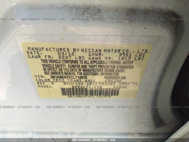 Photo 8 VIN: 3N1AB6APXCL714970 - NISSAN SENTRA 