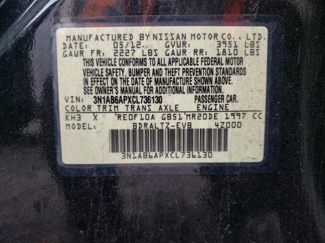 Photo 9 VIN: 3N1AB6APXCL736130 - NISSAN SENTRA 2.0 