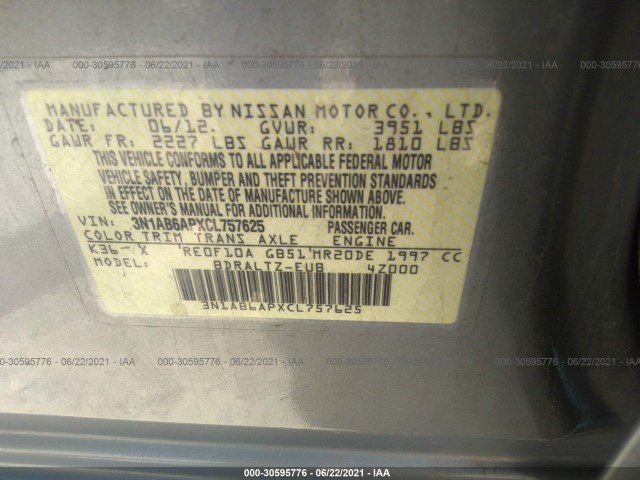 Photo 8 VIN: 3N1AB6APXCL757625 - NISSAN SENTRA 