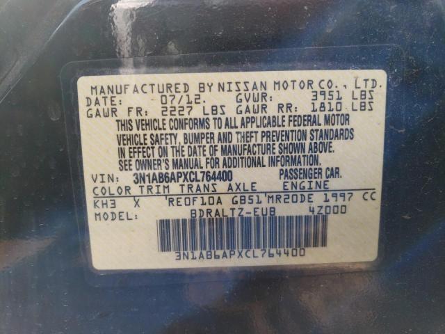 Photo 9 VIN: 3N1AB6APXCL764400 - NISSAN SENTRA 2.0 