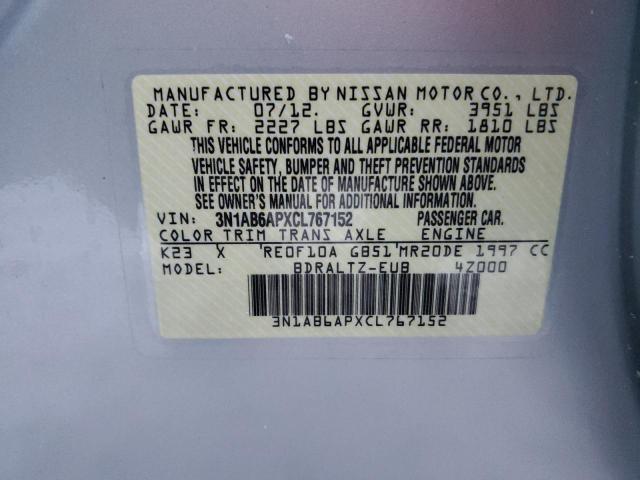 Photo 12 VIN: 3N1AB6APXCL767152 - NISSAN SENTRA 