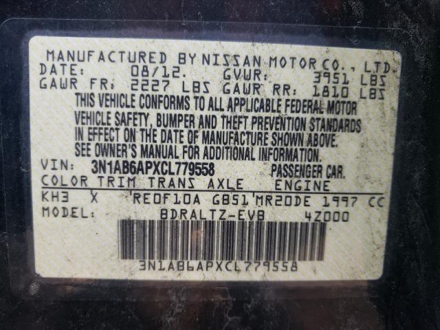 Photo 9 VIN: 3N1AB6APXCL779558 - NISSAN SENTRA 2.0 