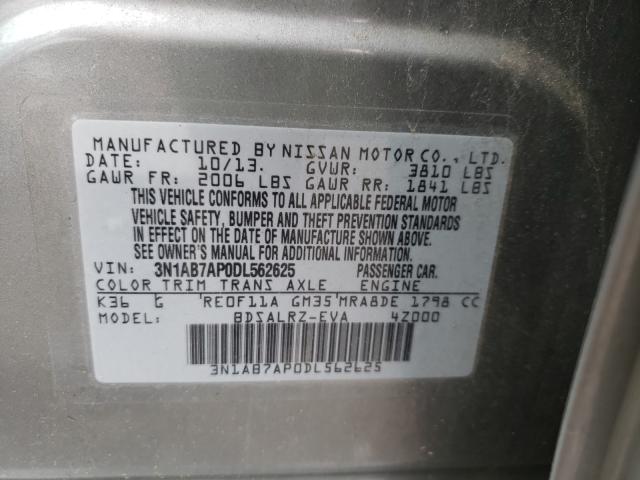 Photo 9 VIN: 3N1AB7AP0DL562625 - NISSAN SENTRA S 