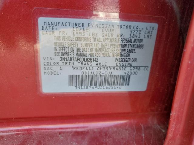 Photo 12 VIN: 3N1AB7AP0DL625142 - NISSAN SENTRA S 