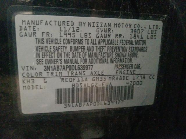 Photo 9 VIN: 3N1AB7AP0DL639977 - NISSAN SENTRA S 