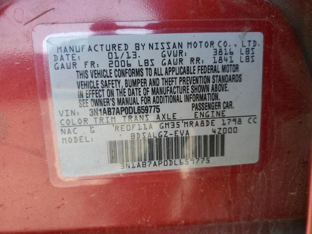 Photo 11 VIN: 3N1AB7AP0DL659775 - NISSAN SENTRA SL 