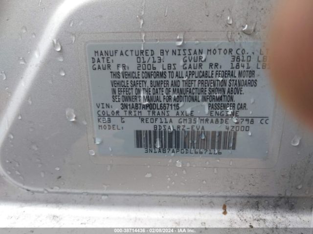 Photo 8 VIN: 3N1AB7AP0DL667116 - NISSAN SENTRA 