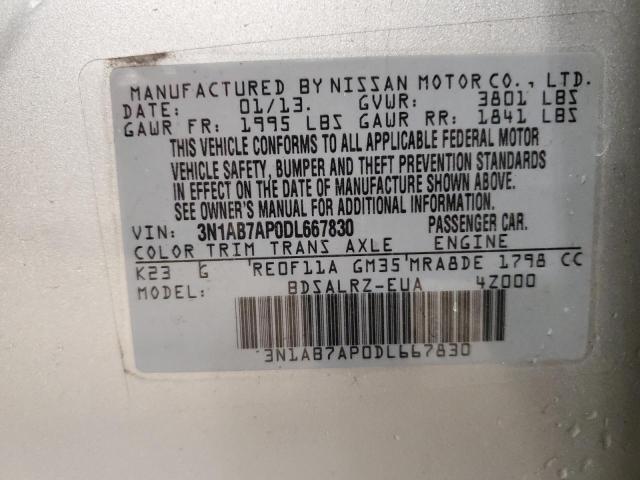 Photo 11 VIN: 3N1AB7AP0DL667830 - NISSAN SENTRA S 