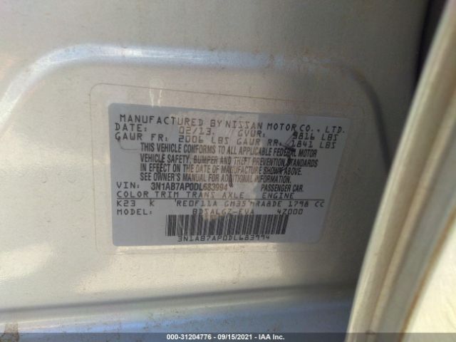 Photo 8 VIN: 3N1AB7AP0DL683994 - NISSAN SENTRA 