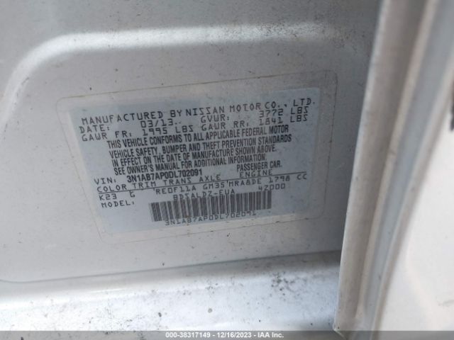 Photo 8 VIN: 3N1AB7AP0DL702091 - NISSAN SENTRA 