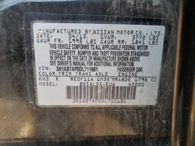 Photo 9 VIN: 3N1AB7AP0DL711681 - NISSAN SENTRA S 