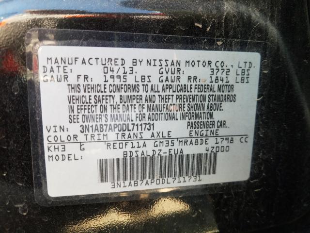 Photo 9 VIN: 3N1AB7AP0DL711731 - NISSAN SENTRA S 