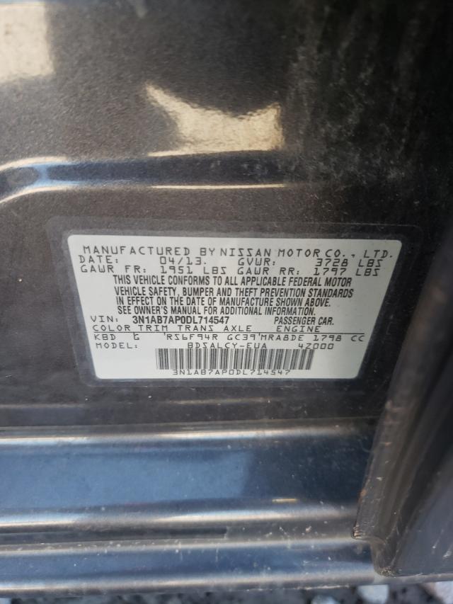 Photo 9 VIN: 3N1AB7AP0DL714547 - NISSAN SENTRA S 