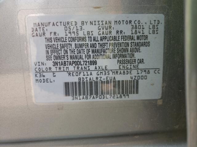 Photo 9 VIN: 3N1AB7AP0DL721899 - NISSAN SENTRA S 