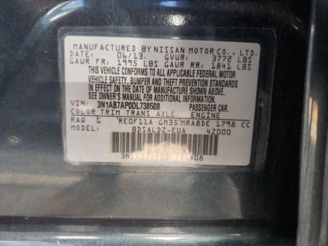 Photo 9 VIN: 3N1AB7AP0DL738508 - NISSAN SENTRA S 