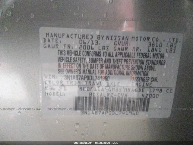 Photo 8 VIN: 3N1AB7AP0DL741960 - NISSAN SENTRA 