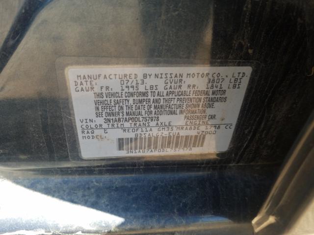 Photo 9 VIN: 3N1AB7AP0DL757978 - NISSAN SENTRA S 