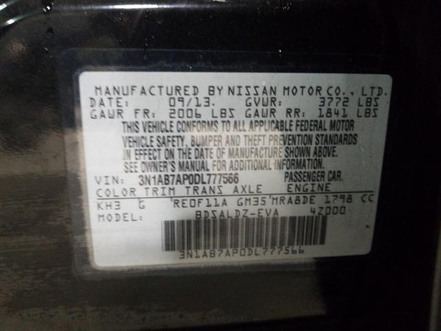 Photo 9 VIN: 3N1AB7AP0DL777566 - NISSAN SENTRA S 