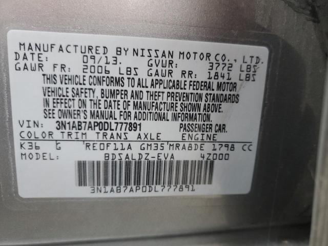 Photo 11 VIN: 3N1AB7AP0DL777891 - NISSAN SENTRA S 