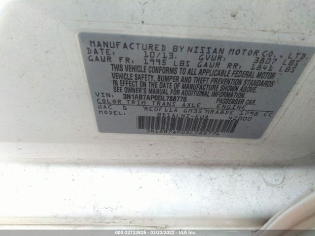 Photo 8 VIN: 3N1AB7AP0DL788776 - NISSAN SENTRA 