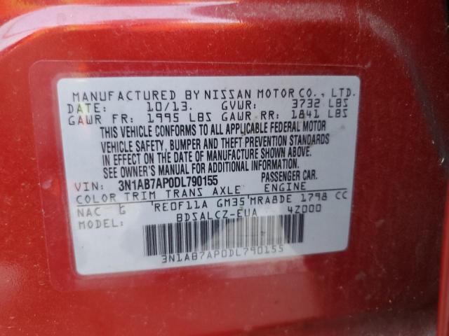 Photo 12 VIN: 3N1AB7AP0DL790155 - NISSAN SENTRA S 