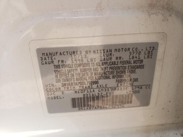 Photo 9 VIN: 3N1AB7AP0DL792990 - NISSAN SENTRA S 