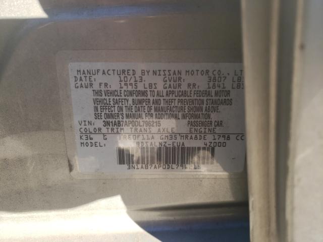 Photo 9 VIN: 3N1AB7AP0DL796215 - NISSAN SENTRA S 