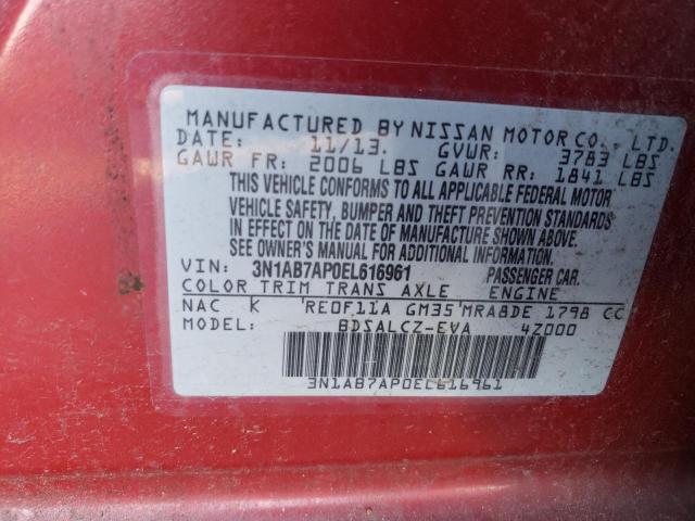 Photo 11 VIN: 3N1AB7AP0EL616961 - NISSAN SENTRA S 