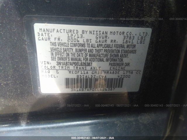 Photo 8 VIN: 3N1AB7AP0EL626387 - NISSAN SENTRA 