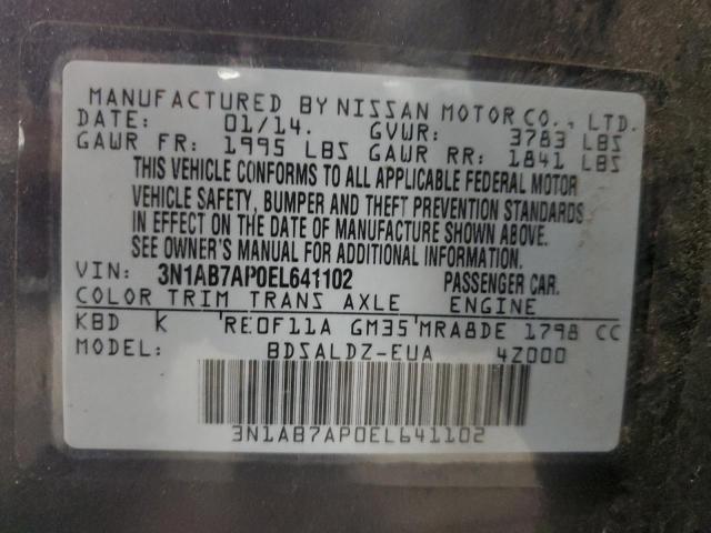 Photo 11 VIN: 3N1AB7AP0EL641102 - NISSAN SENTRA 