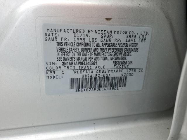 Photo 12 VIN: 3N1AB7AP0EL645201 - NISSAN SENTRA S 