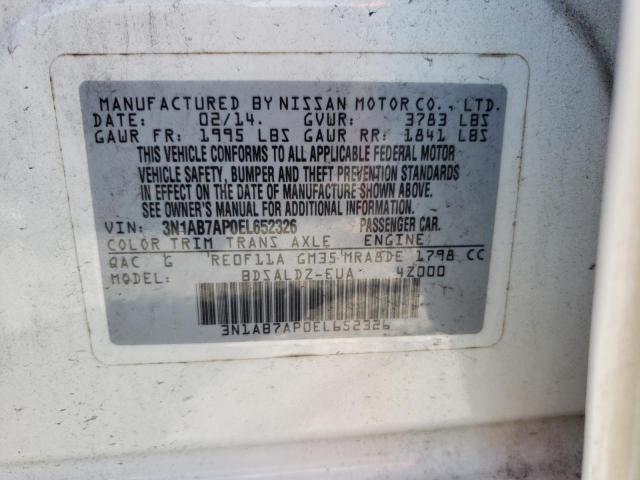 Photo 11 VIN: 3N1AB7AP0EL652326 - NISSAN SENTRA S 