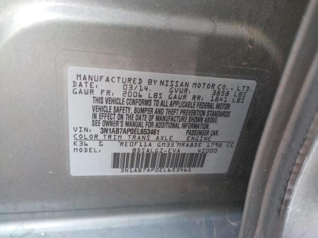 Photo 9 VIN: 3N1AB7AP0EL653461 - NISSAN SENTRA S 