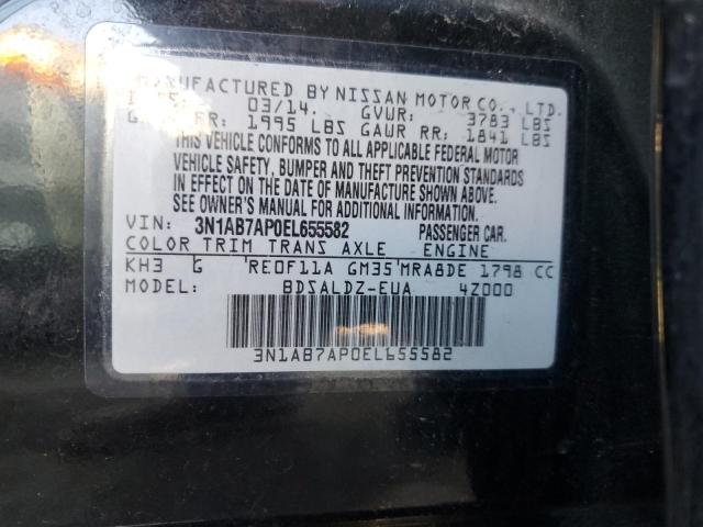 Photo 11 VIN: 3N1AB7AP0EL655582 - NISSAN SENTRA S 